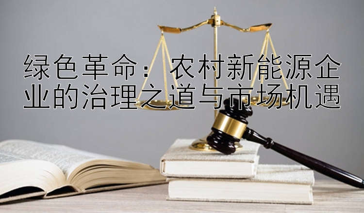 绿色革命：农村新能源企业的治理之道与市场机遇