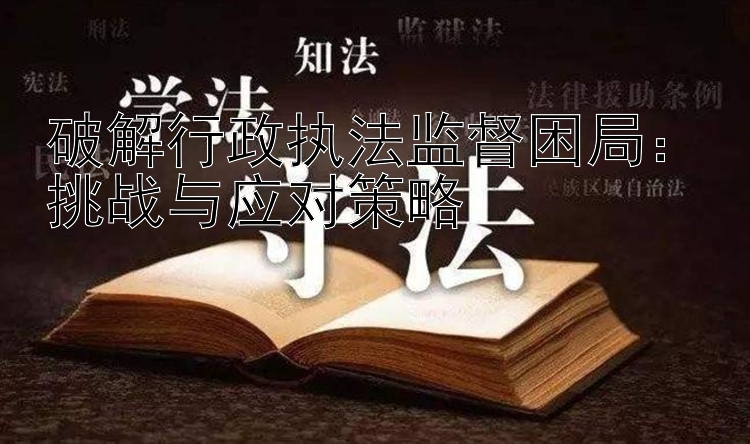 破解行政执法监督困局：挑战与应对策略