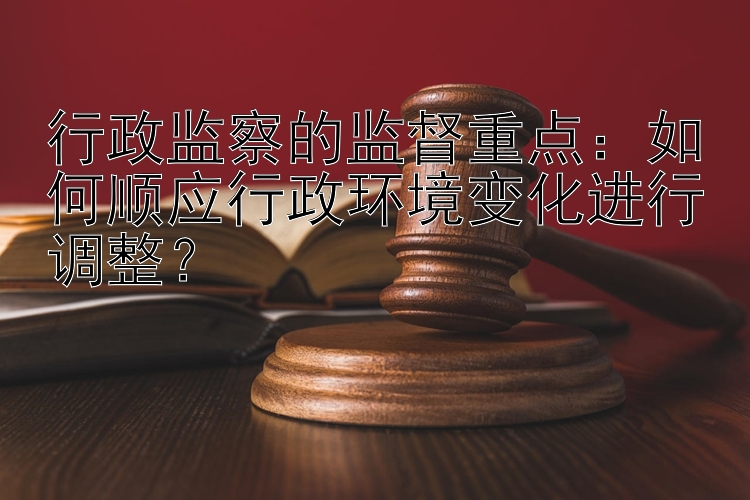 行政监察的监督重点：如何顺应行政环境变化进行调整？