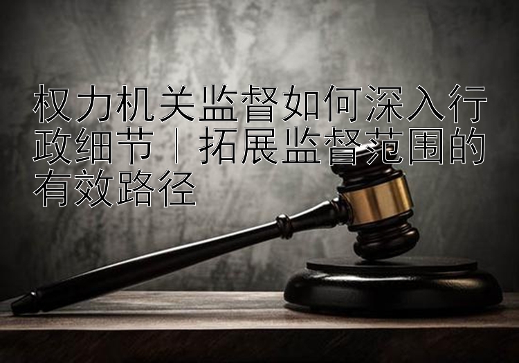 权力机关监督如何深入行政细节｜拓展监督范围的有效路径