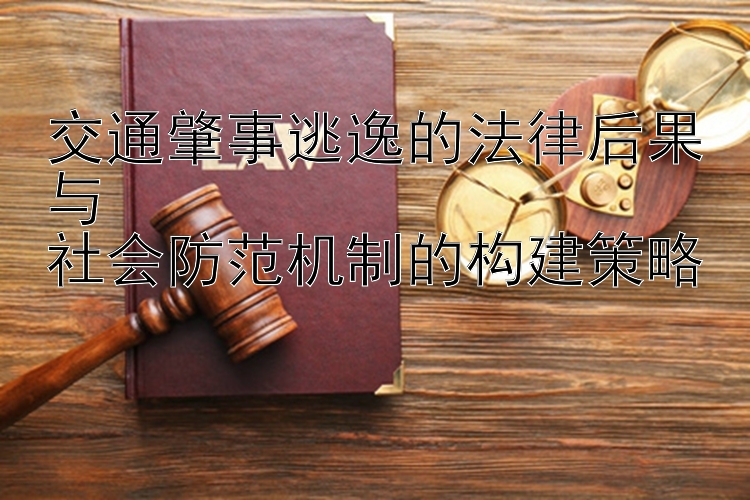 交通肇事逃逸的法律后果与  
社会防范机制的构建策略